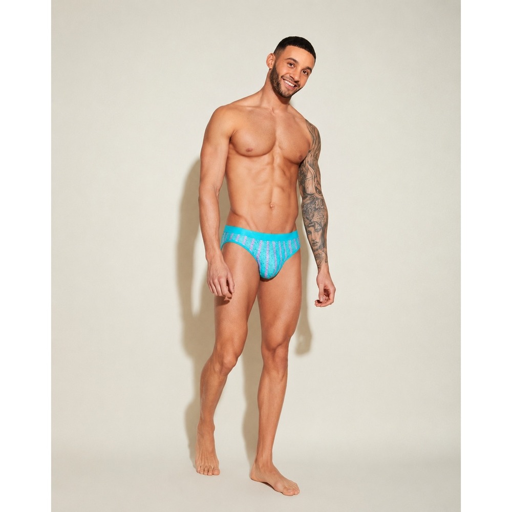 COSABELLA NSN‎ Men's Printed Comfort Micro Brief Andaman Stripe / Size M - NWT
